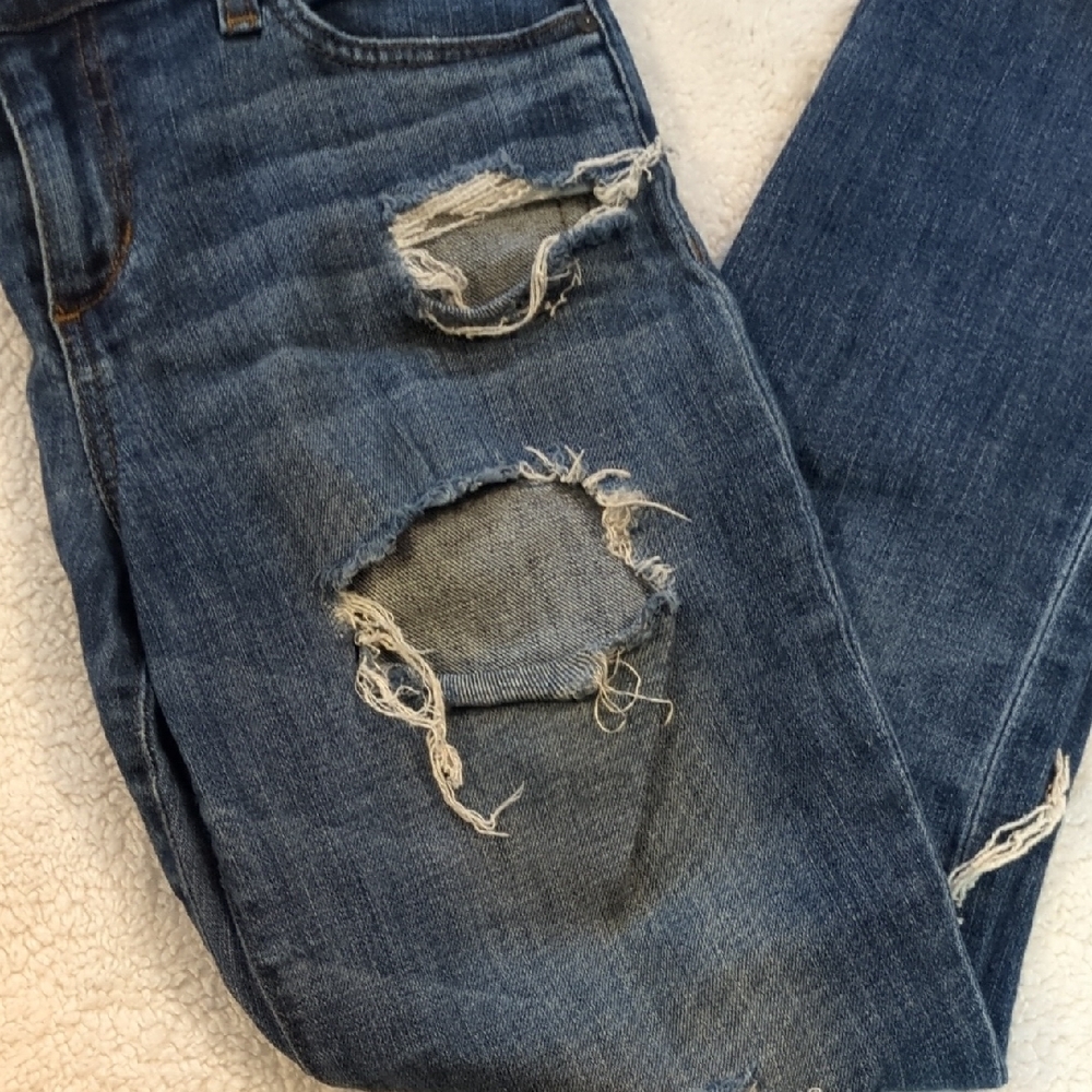 Joe's Jeans Ripped Dark Blue Skinny Jeans - Picture 8 of 8